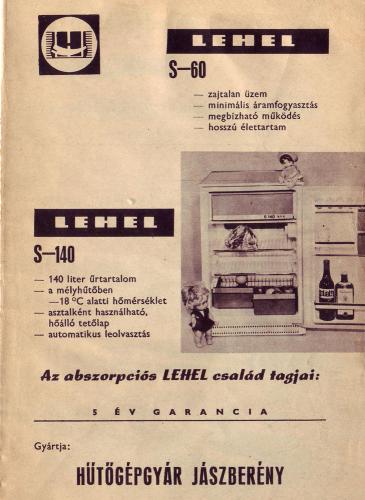 Lehel hűtőszekrény S 60-140