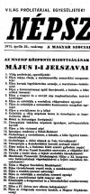 Május 1 jelszavak