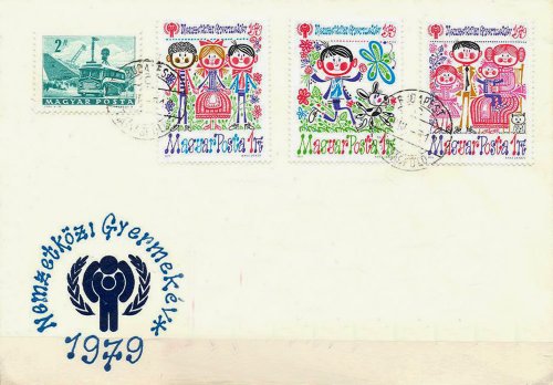 Nemzetközi Gyermekév boriték bélyeg
