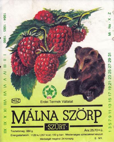 ET-ÜD Málna szörp ET-ÜD Málna szörp