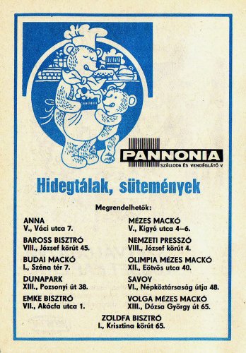 Pannonia Vállalat üzletek Pannonia Vállalat üzletek