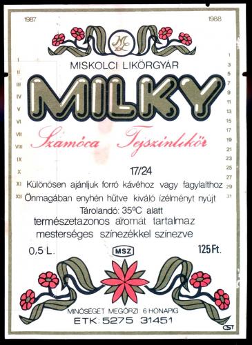 Milky szamóca tejszínlikőr Milky szamóca tejszínlikőr