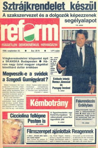 Reform újság - független demokratikus hírmagazin