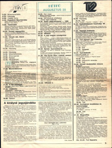 Televízió műsor Televízió műsor