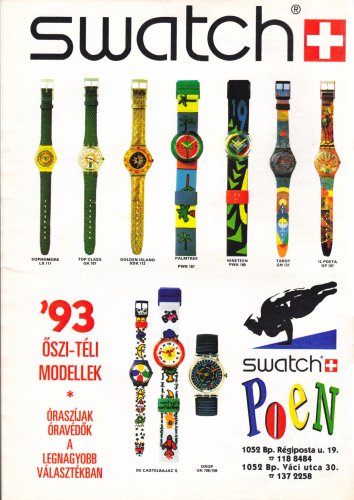 Swatch karóra kivitelek