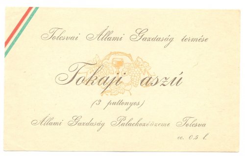 Tokaji aszú borcímke