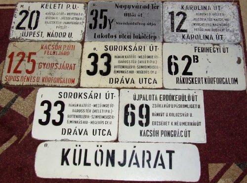BKV autóbusz oldaltáblák BKV autóbusz oldaltáblák