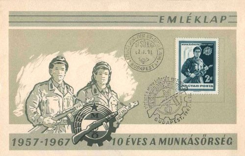 Emléklap - Tíz éves a Munkásőrség