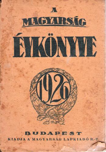 A magyarság évkönyve A magyarság évkönyve
