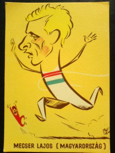 Mecser Lajos karikatúra képeslap