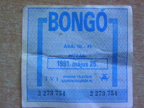 Bongó sorsjegy Bongó sorsjegy