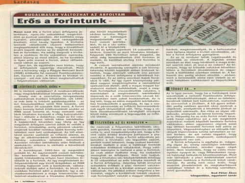 Erős a forint Erős a forint