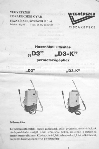 Permetezőgép Használati Utasítás