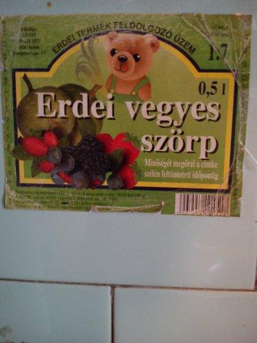 Erdei vegyes szörp címke