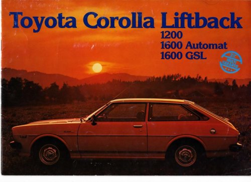 Toyota Corolla E5 prospektus - Svájc 1975 - I