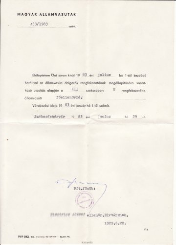 MÁV előléptetés MÁV előléptetés