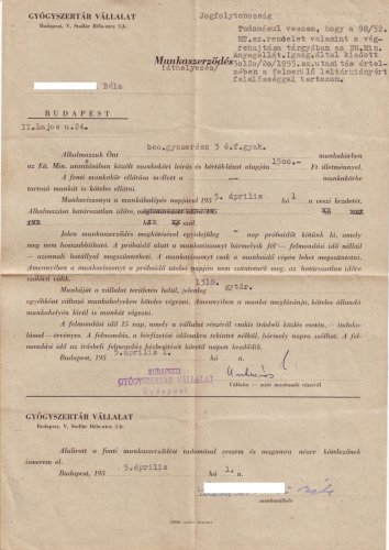 Gyógyszerész munkaszerződés Gyógyszerész munkaszerződés