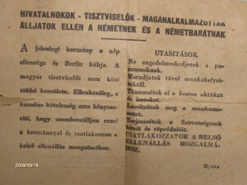 Második világháborús röplap