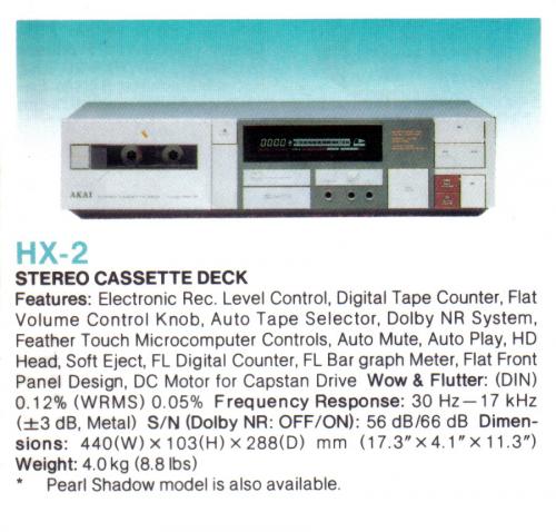 Akai HX-2 kazettás magnó