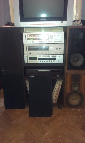 Videoton rt 402 nagy Hi-Fi Torony kicsit más hangfalakkal DC2002a DC2012a 