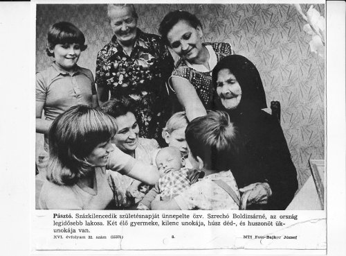 Sztrecho Boldizsárné 109 éves