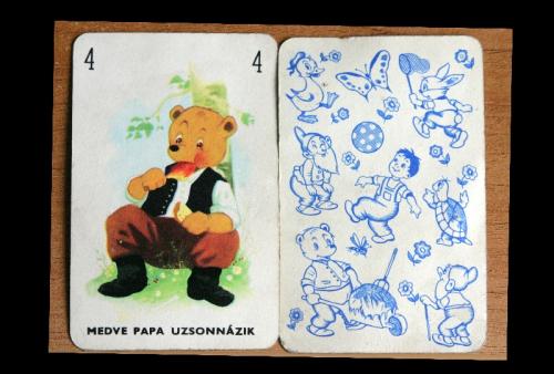 játék kártya (mackós)