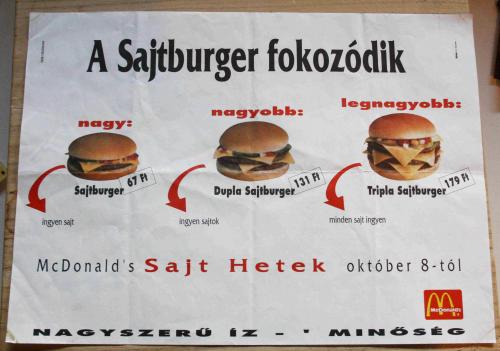 Mc Donald's tálca papír