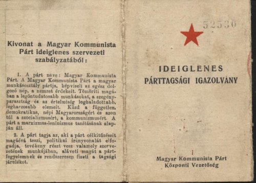 Ideiglenes párttagsági