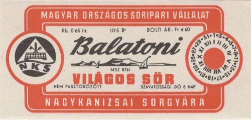 Balatoni világos sör 0,65l