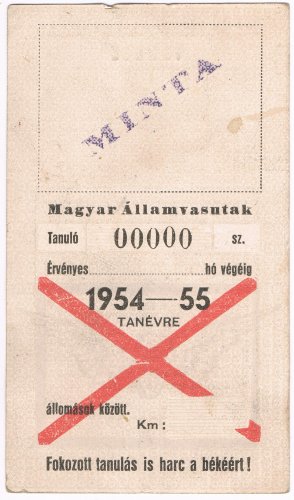 MÁV tanuló bérlet MÁV tanuló bérlet