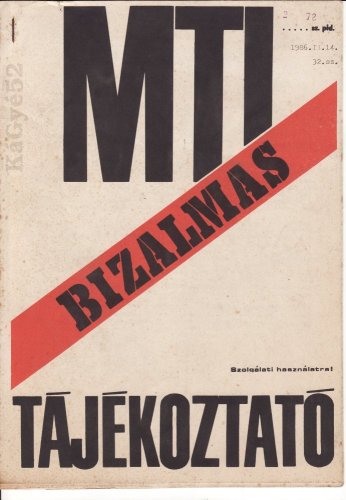 MTI bizalmas tájékoztató