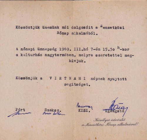 Nőnapi üdvözlet Nőnapi üdvözlet