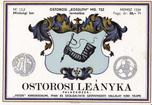 Ostorosi leányka italcímke