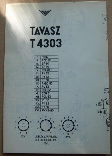 Tavasz televízió kapcsolási rajz T4303
