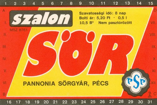 Szalon sör címke Szalon sör címke