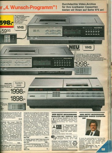 Philips System-2000 videó magnó hírdetése