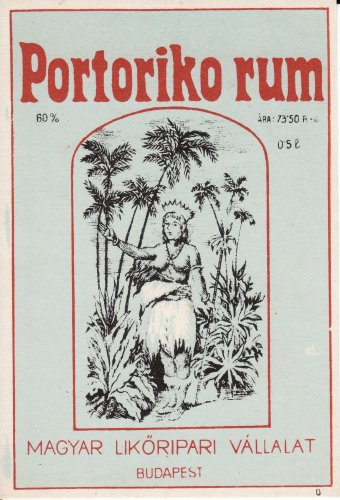 Portoriko rum italcímke Portoriko rum italcímke