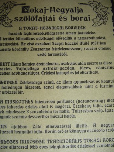 Tokaj-hegyaljai ismertető Tokaj-hegyaljai ismertető