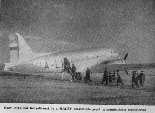 LI-2 repülőgép indul a Szombathelyi reptérről LI-2 repülőgép indul a Szombathelyi reptérről