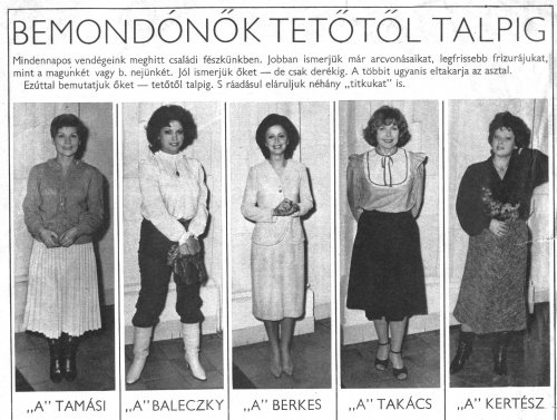 Televízió bemondónők