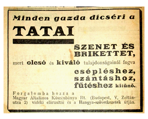 TATAI szén és brikett