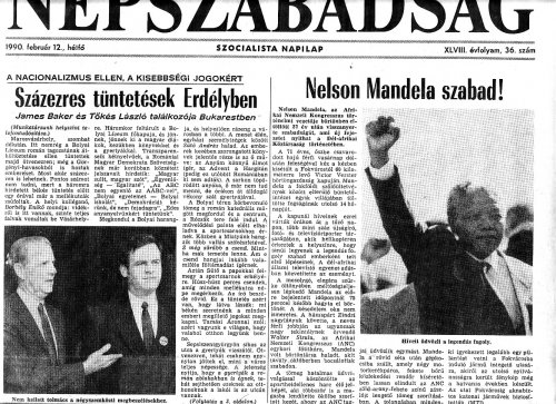 Nelson Mandela kiszabadult Nelson Mandela kiszabadult