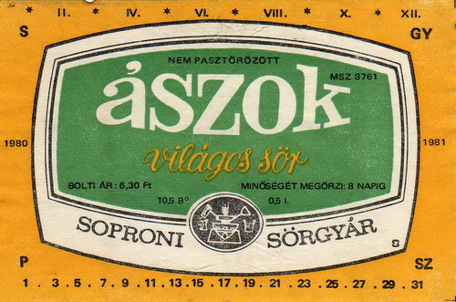 Ászok sörcímke