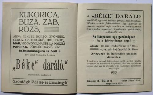 Szontágh béke daráló Szontágh béke daráló