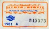 Vasúti igazolvány érvényesítő bélyegek
