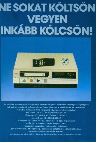 Videómagnó kölcsönzés Videómagnó kölcsönzés