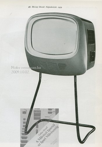 Televízió készülék Néptelevízió formaterv 1959 Bozzay Dezső