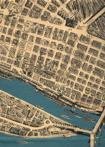Budapest térhatású térkép részlet