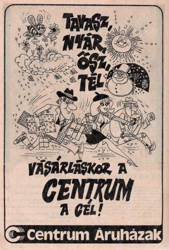 Centrum Áruház hirdetés Centrum Áruház hirdetés