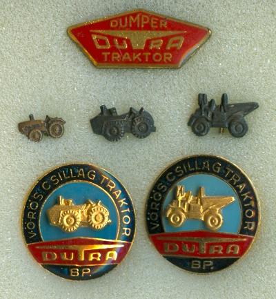Dutra traktor - Vörös Csillag Traktorgyár jelvények